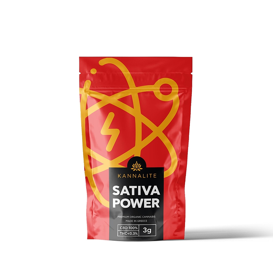 SATIVA POWER 3g Ελληνικοί βιολογικοί ανθοί CBD