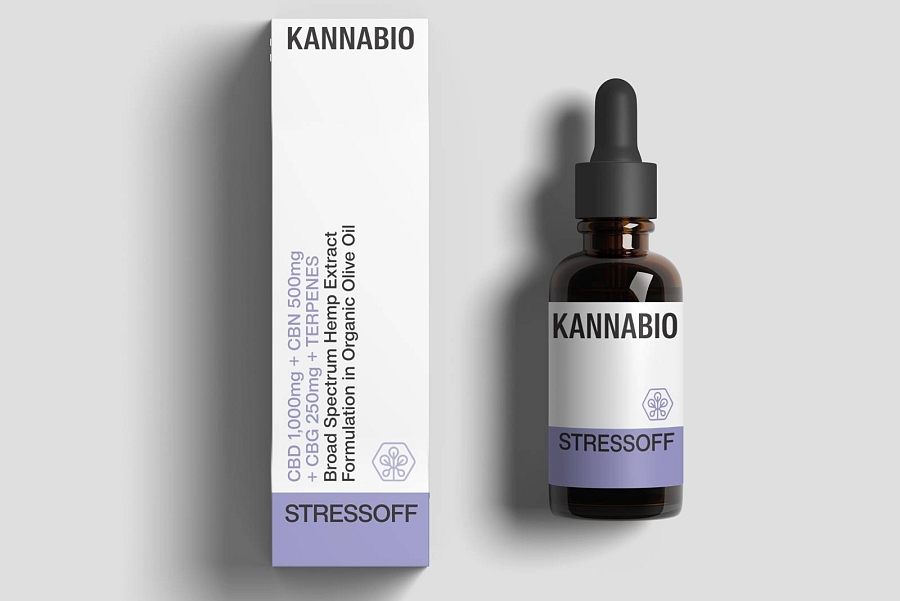 STRESSOFF CBD+CBG+CBN+Τερπένια (1,750mg/10ml)